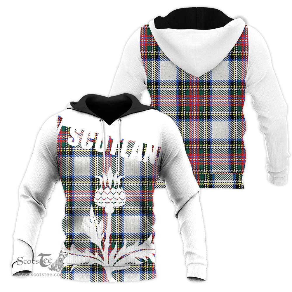 Dennistoun Clan Tartan Hoodie - Scottish Thistle Style