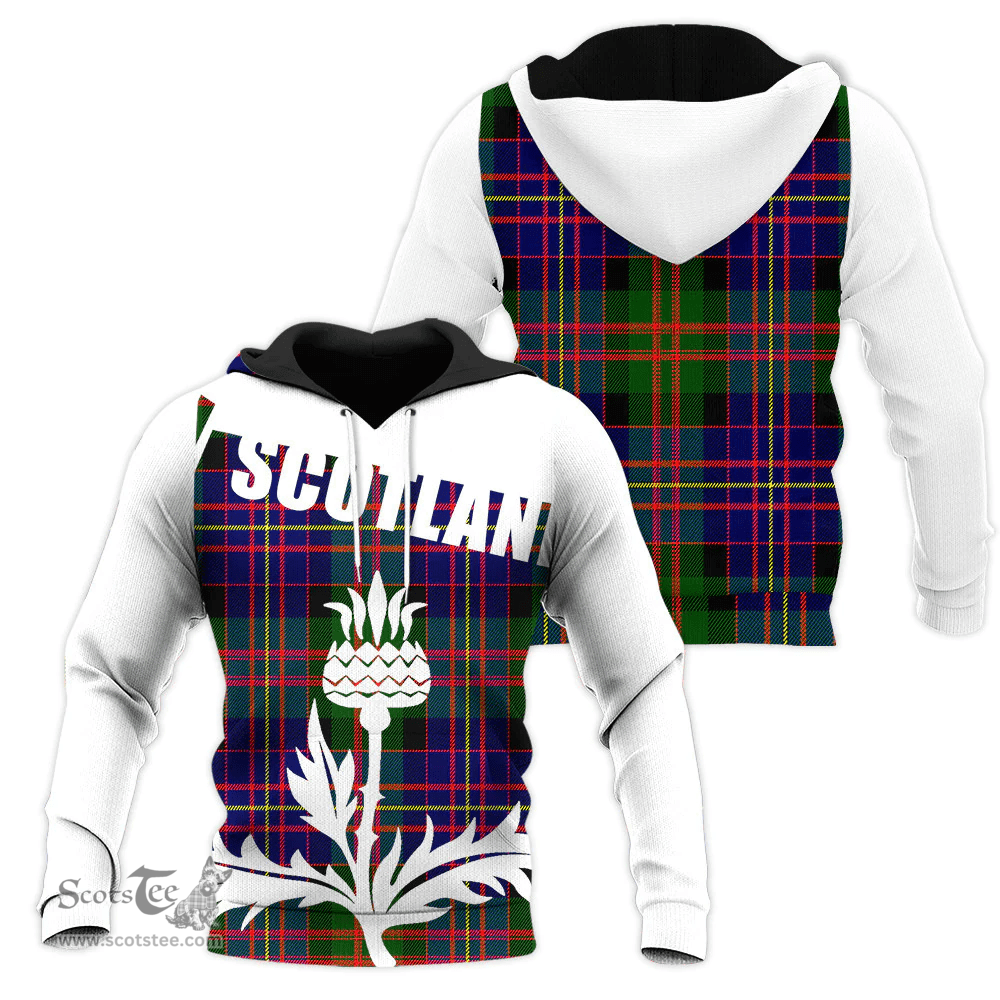 Chalmers Modern Clan Tartan Hoodie - Scottish Thistle Style