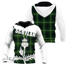 MacArthur Modern Clan Tartan Hoodie - Scottish Thistle Style
