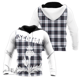 MacRae Dress Modern Clan Tartan Hoodie - Scottish Thistle Style