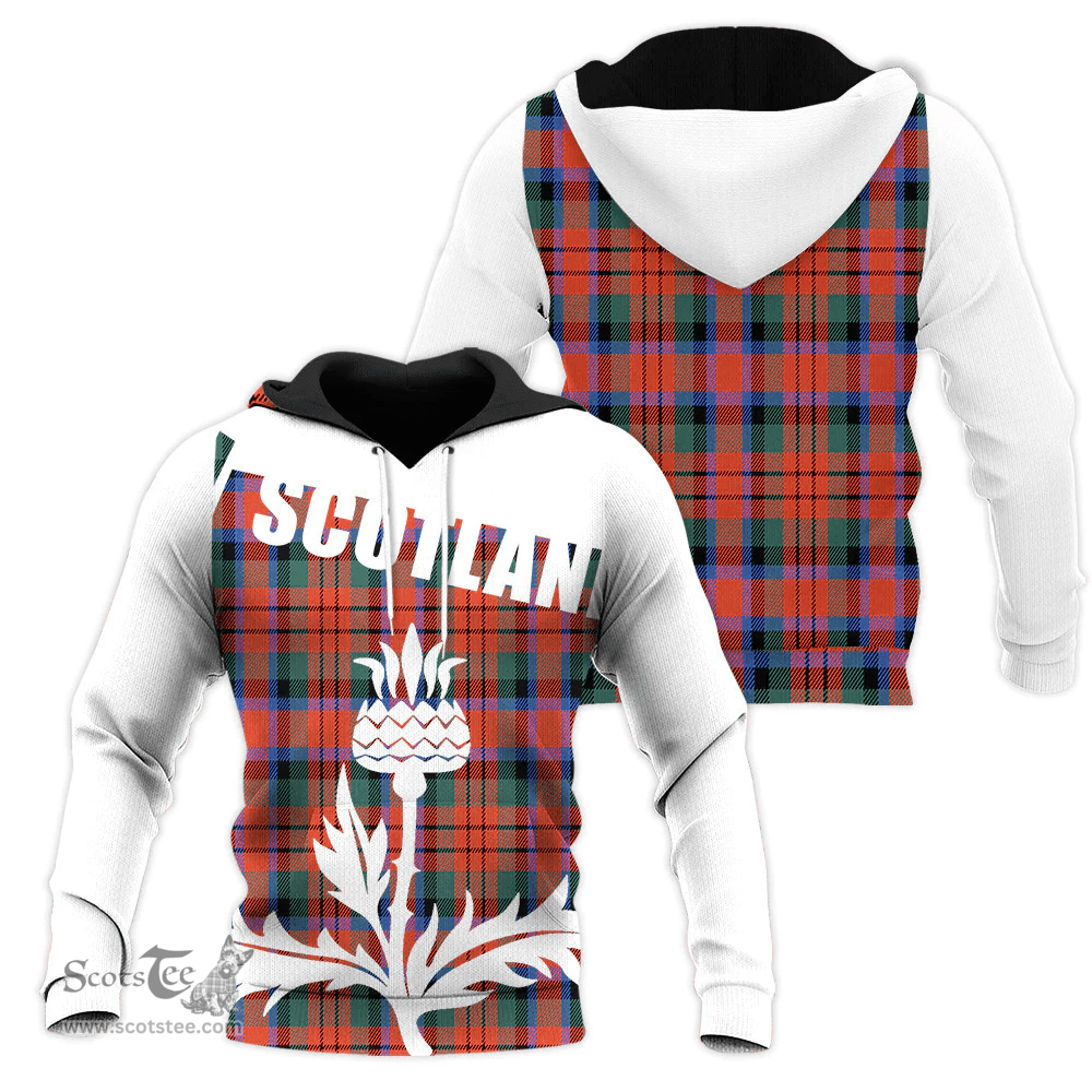 MacDuff Ancient Clan Tartan Hoodie - Scottish Thistle Style