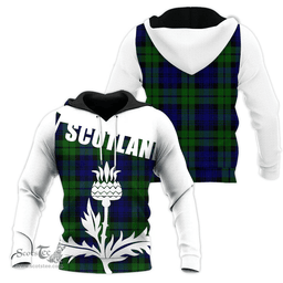 Bannatyne Clan Tartan Hoodie - Scottish Thistle Style