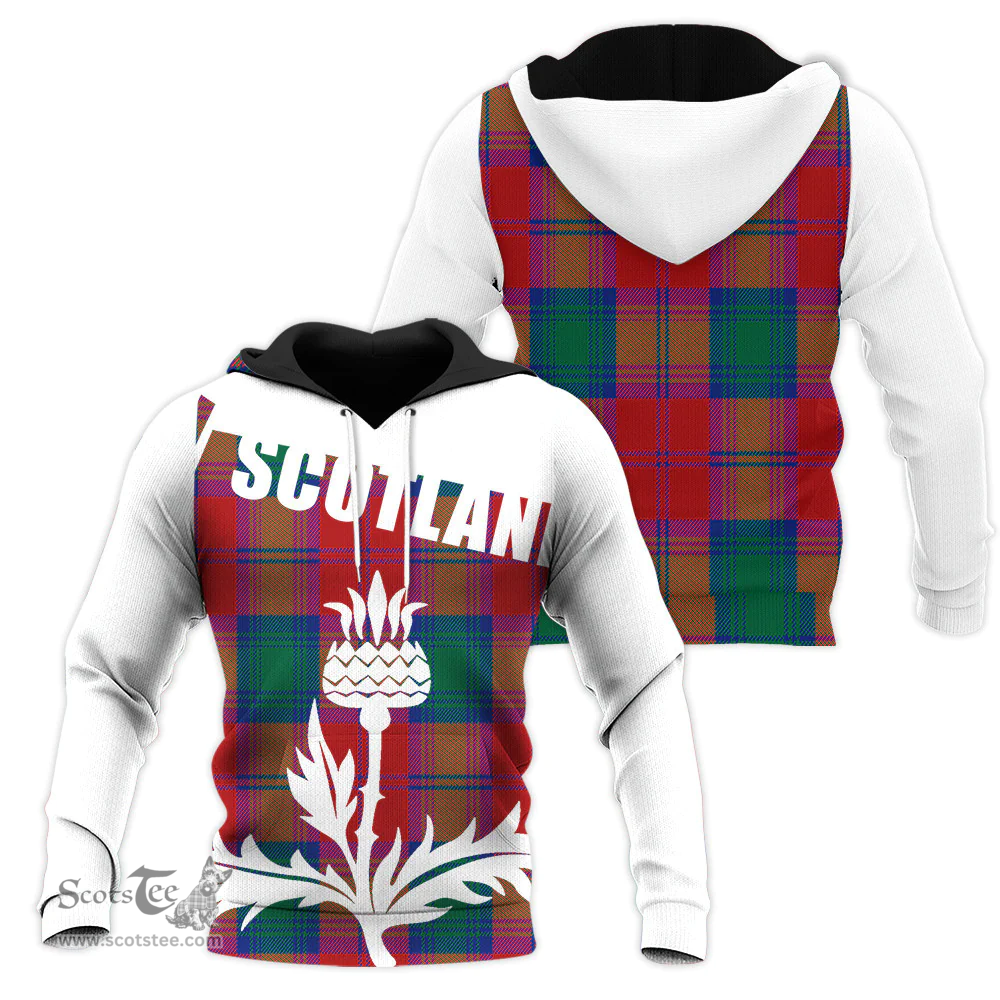 Fotheringham Modern Clan Tartan Hoodie - Scottish Thistle Style