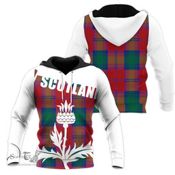 Fotheringham Modern Clan Tartan Hoodie - Scottish Thistle Style