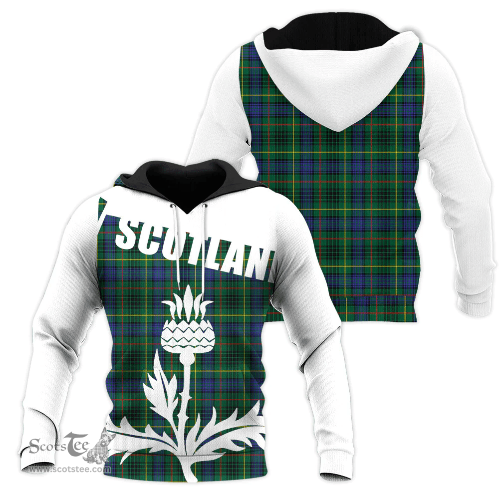 Stewart Hunting Modern Clan Tartan Hoodie - Scottish Thistle Style