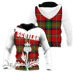 Fairlie Modern Clan Tartan Hoodie - Scottish Thistle Style