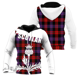 Broun Modern Clan Tartan Hoodie - Scottish Thistle Style
