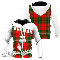 Gartshore Clan Tartan Hoodie - Scottish Thistle Style