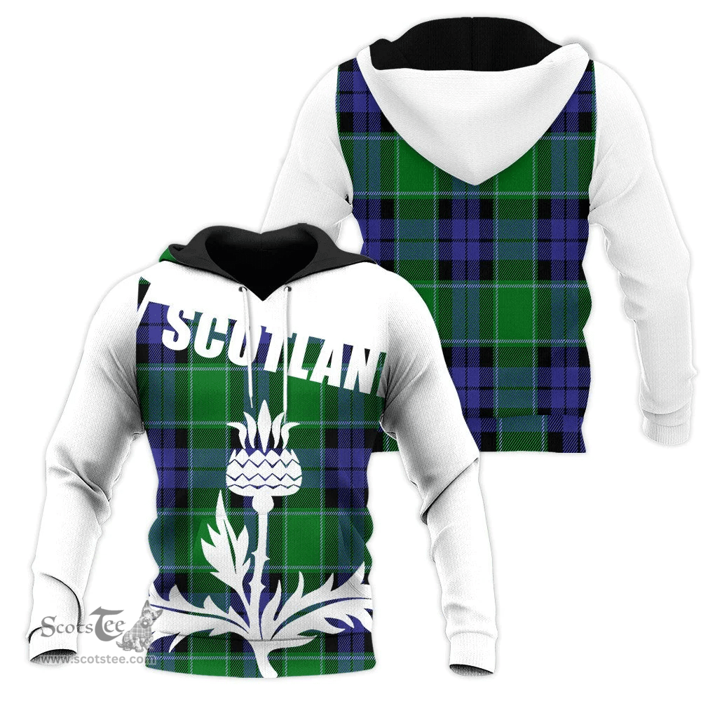 Haldane Clan Tartan Hoodie - Scottish Thistle Style