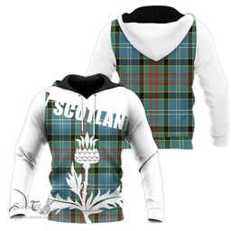 Brisbane modern Clan Tartan Hoodie - Scottish Thistle Style