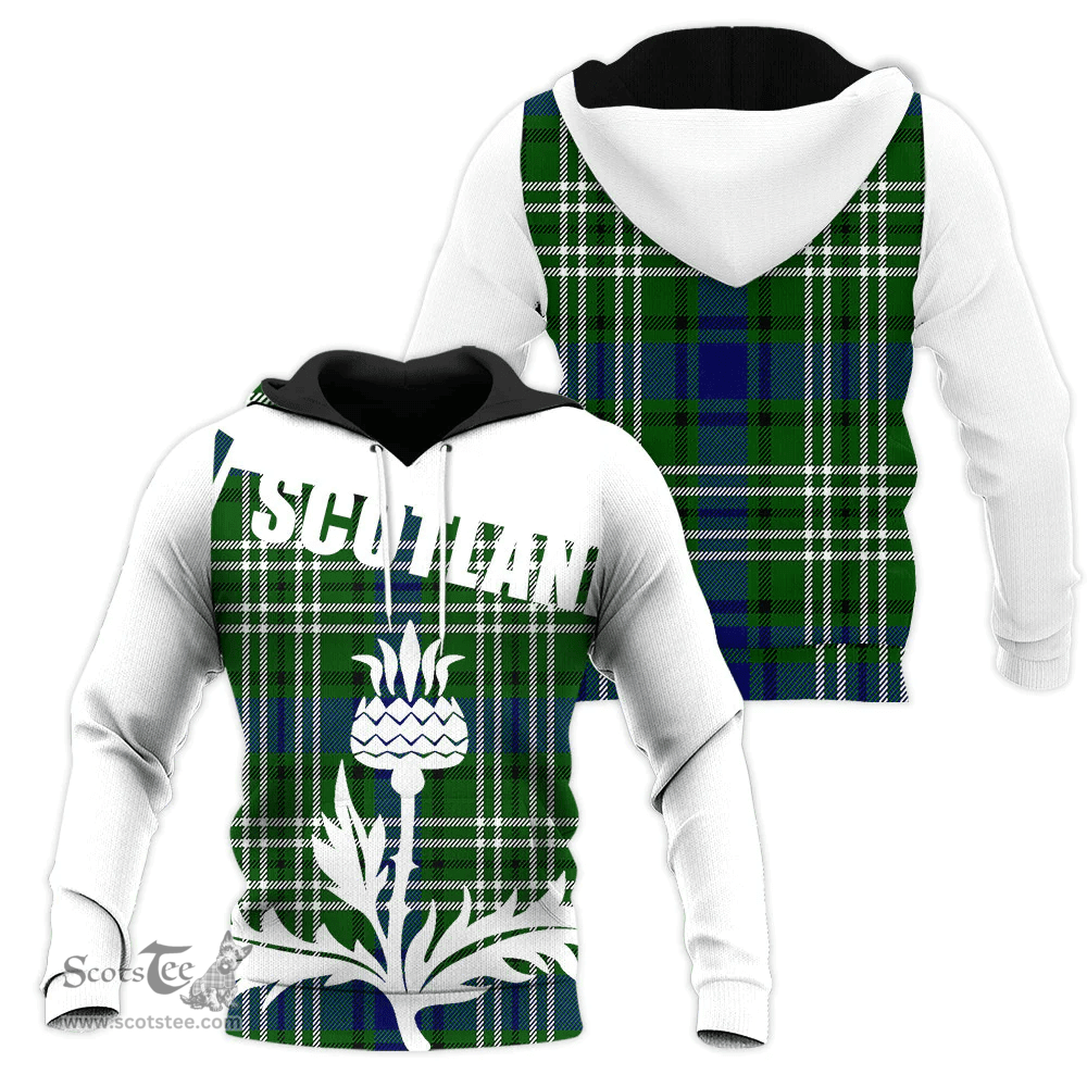 Learmonth Clan Tartan Hoodie - Scottish Thistle Style