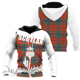 MacLean Of Duart Ancient Clan Tartan Hoodie - Scottish Thistle Style