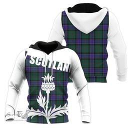 Sinclair Hunting Modern Clan Tartan Hoodie - Scottish Thistle Style