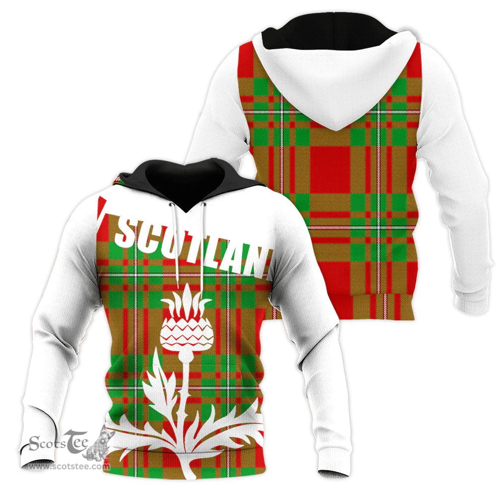 Grierson Clan Tartan Hoodie - Scottish Thistle Style