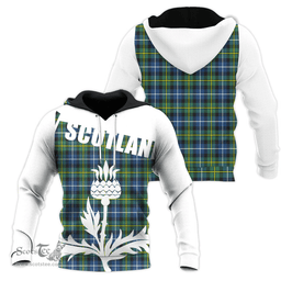MacNeill Of Barra Ancient Clan Tartan Hoodie - Scottish Thistle Style