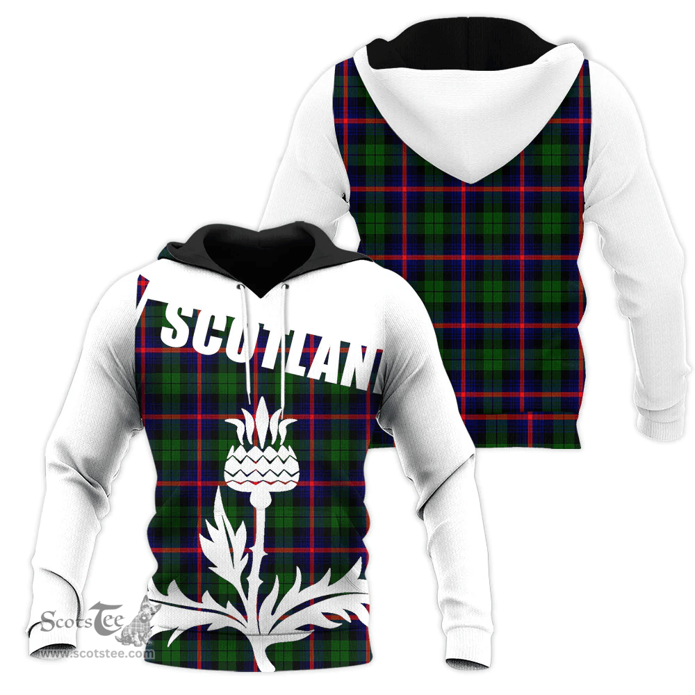 Urquhart Modern Clan Tartan Hoodie - Scottish Thistle Style