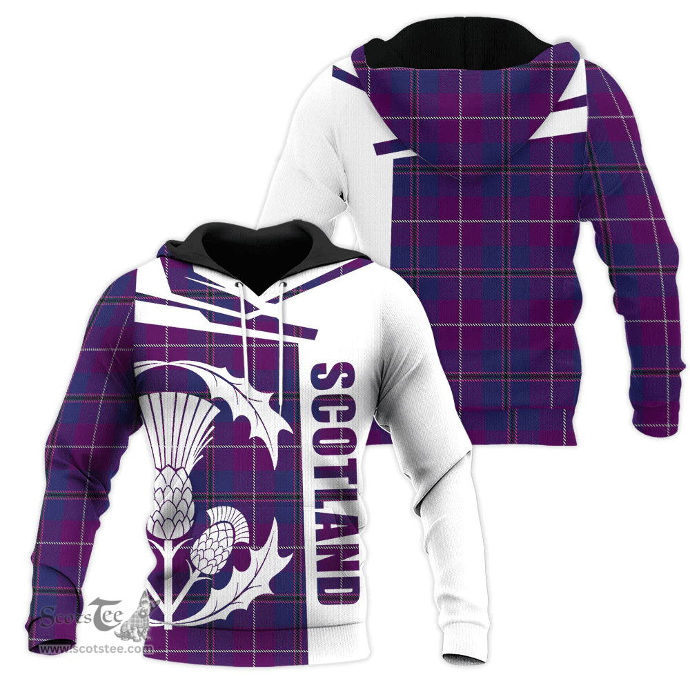 Pride Of Glencoe Clan Tartan Hoodie - Scottish Thistle Style