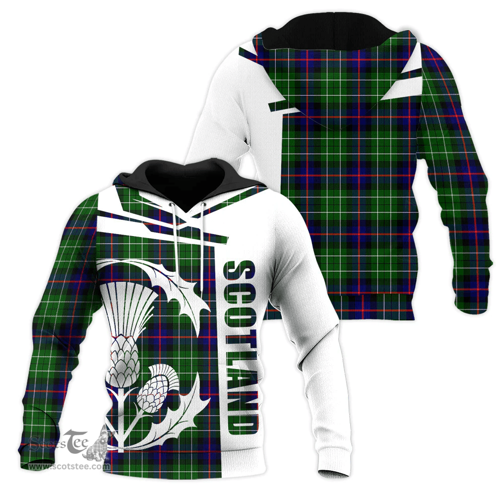 Leslie Hunting Clan Tartan Hoodie - Scottish Thistle Style