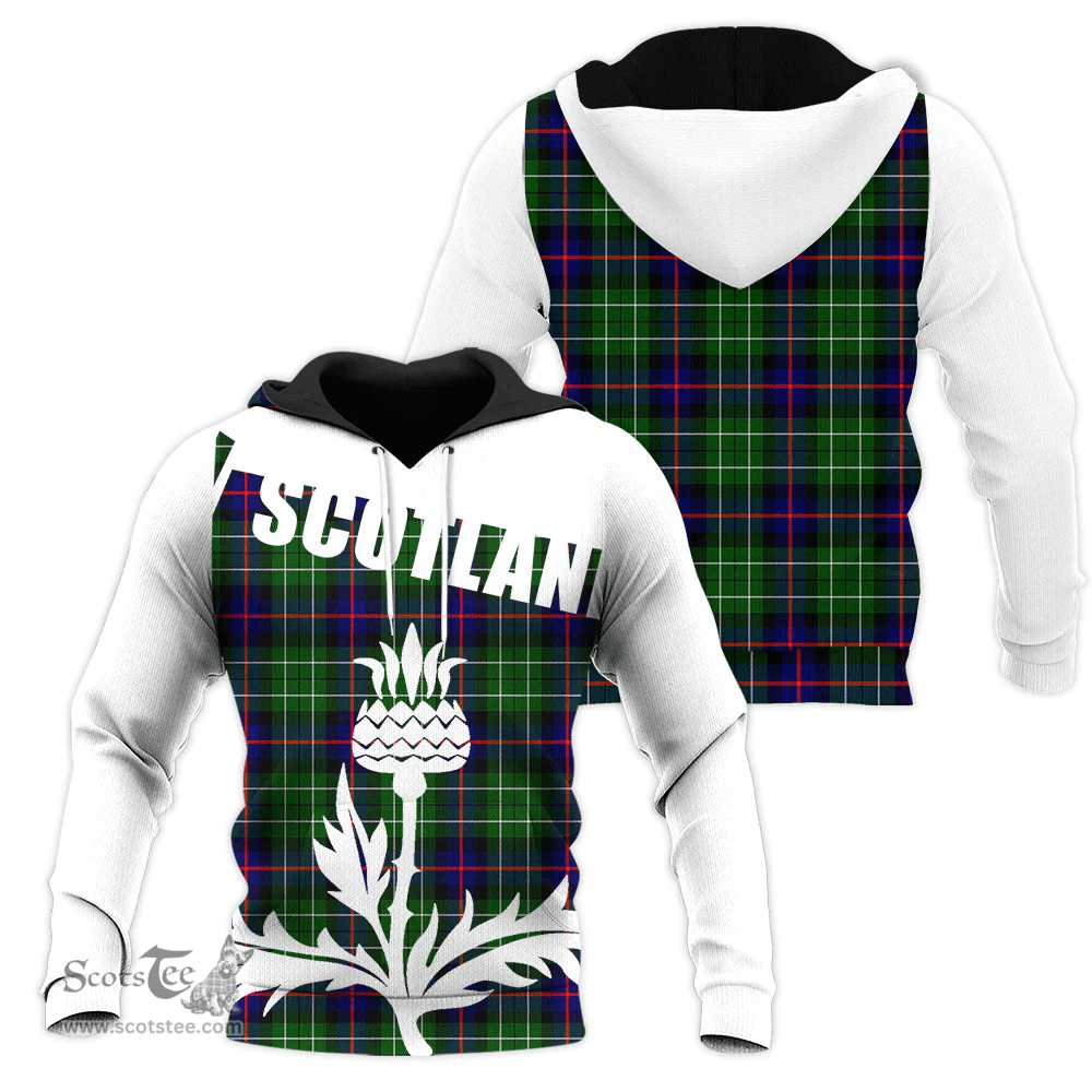 Leslie Hunting Clan Tartan Hoodie - Scottish Thistle Style