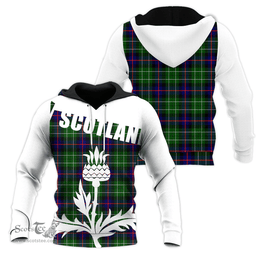 Leslie Hunting Clan Tartan Hoodie - Scottish Thistle Style