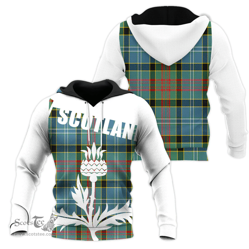 Walkinshaw Clan Tartan Hoodie - Scottish Thistle Style