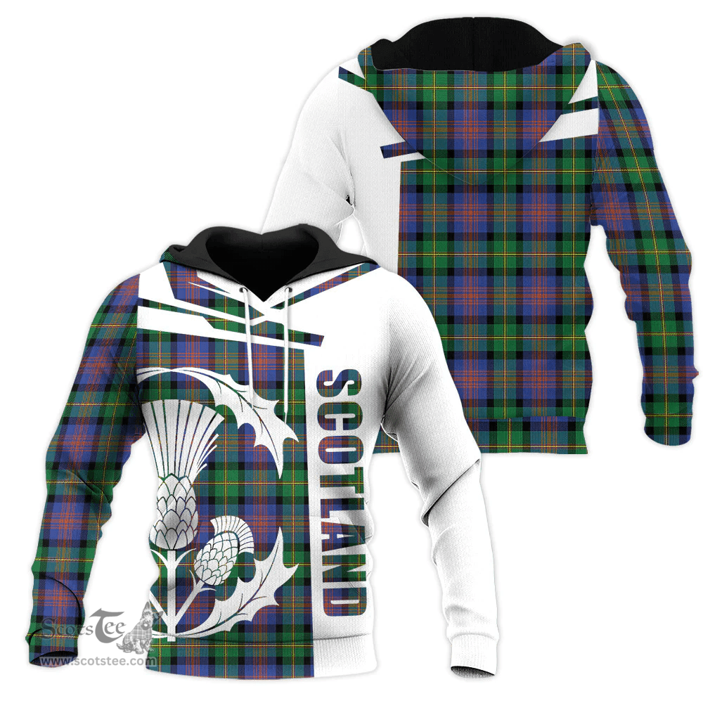 Logan Ancient Clan Tartan Hoodie - Scottish Thistle Style