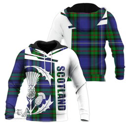 Donnachaidh Clan Tartan Hoodie - Scottish Thistle Style