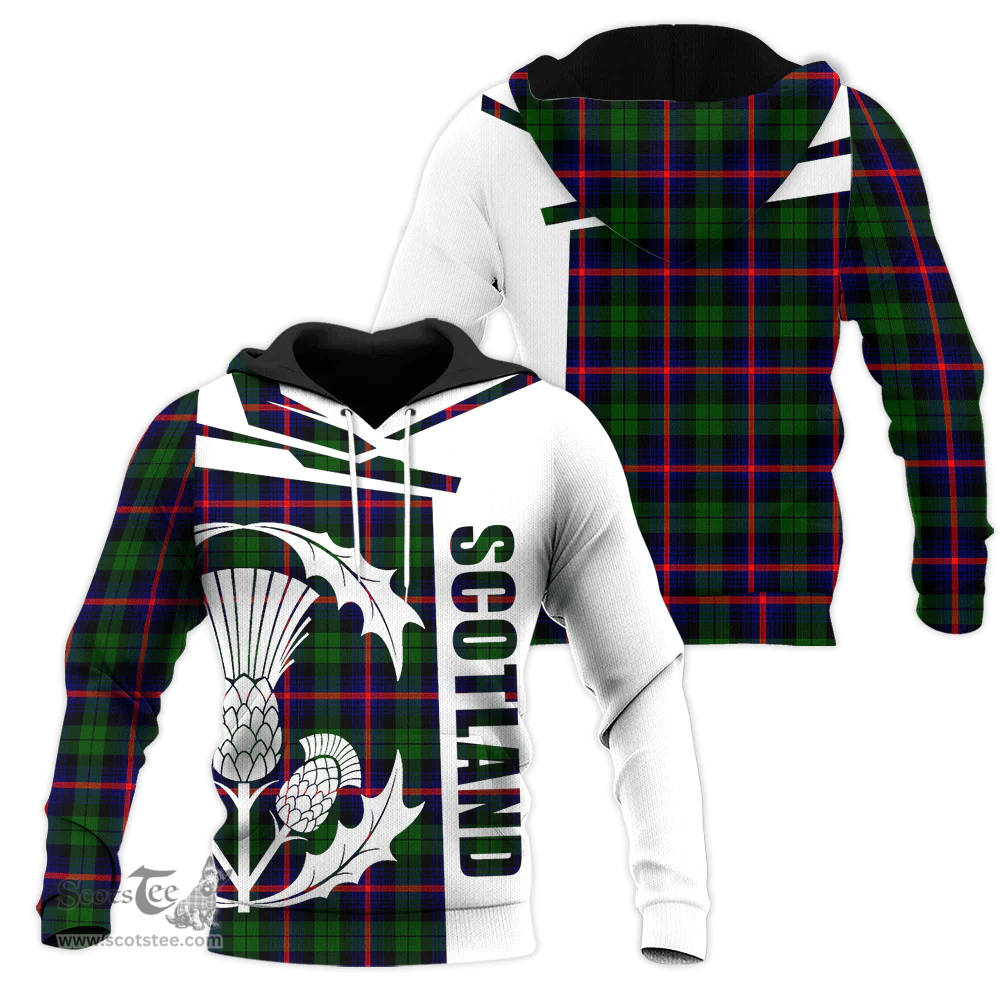 Urquhart Modern Clan Tartan Hoodie - Scottish Thistle Style