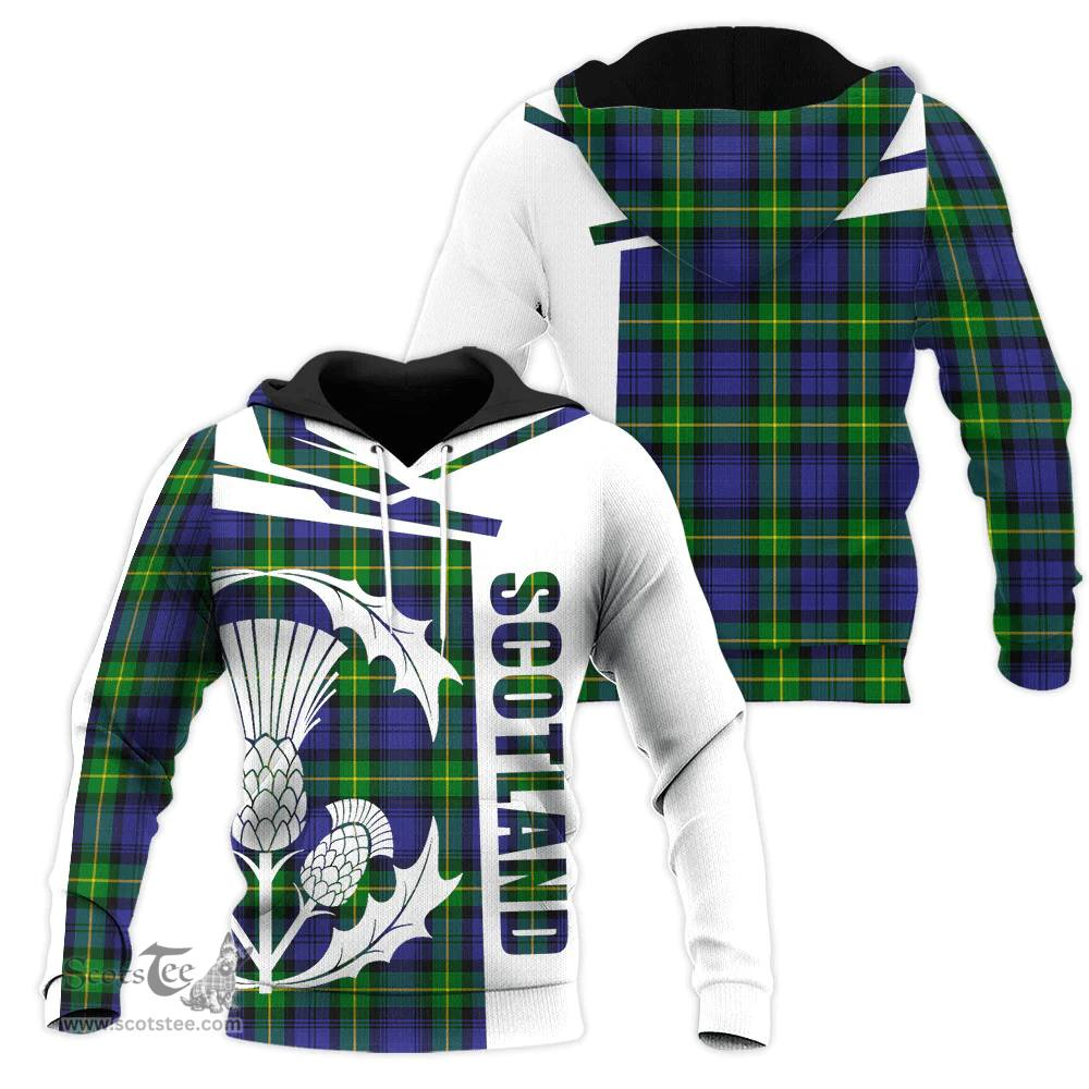 Meldrum Clan Tartan Hoodie - Scottish Thistle Style