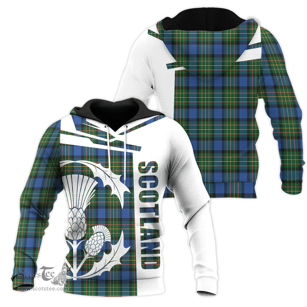MacLaren Ancient Clan Tartan Hoodie - Scottish Thistle Style
