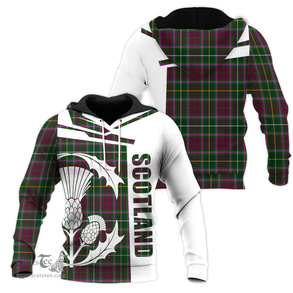 Crosbie Clan Tartan Hoodie - Scottish Thistle Style