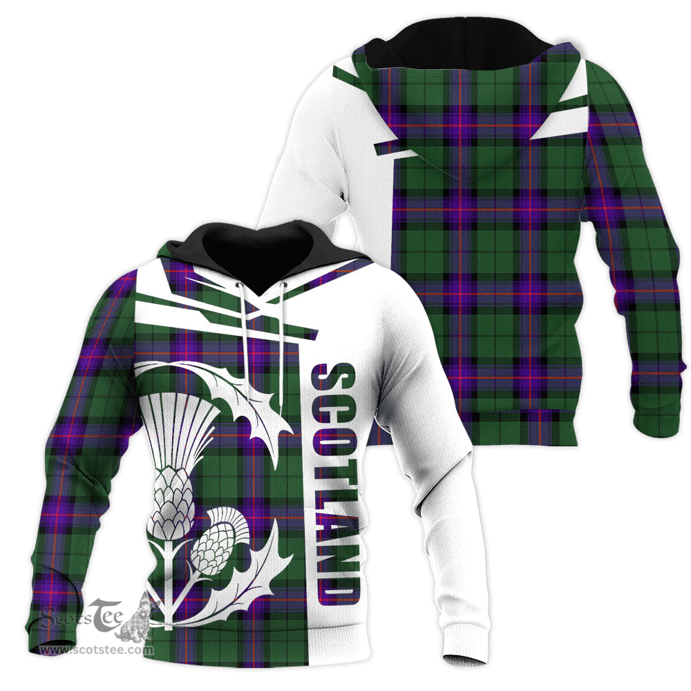 Armstrong Modern Clan Tartan Hoodie - Scottish Thistle Style