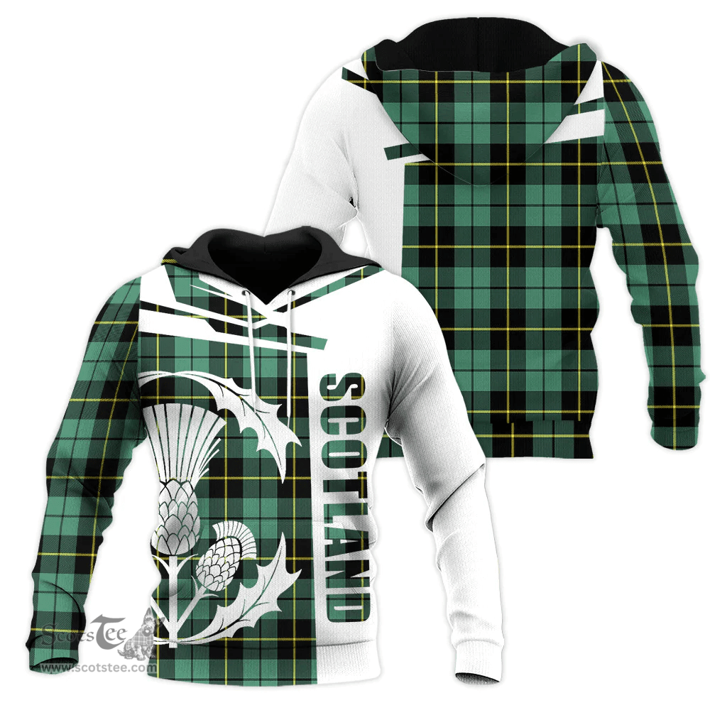 Wallace Hunting Ancient Clan Tartan Hoodie - Scottish Thistle Style