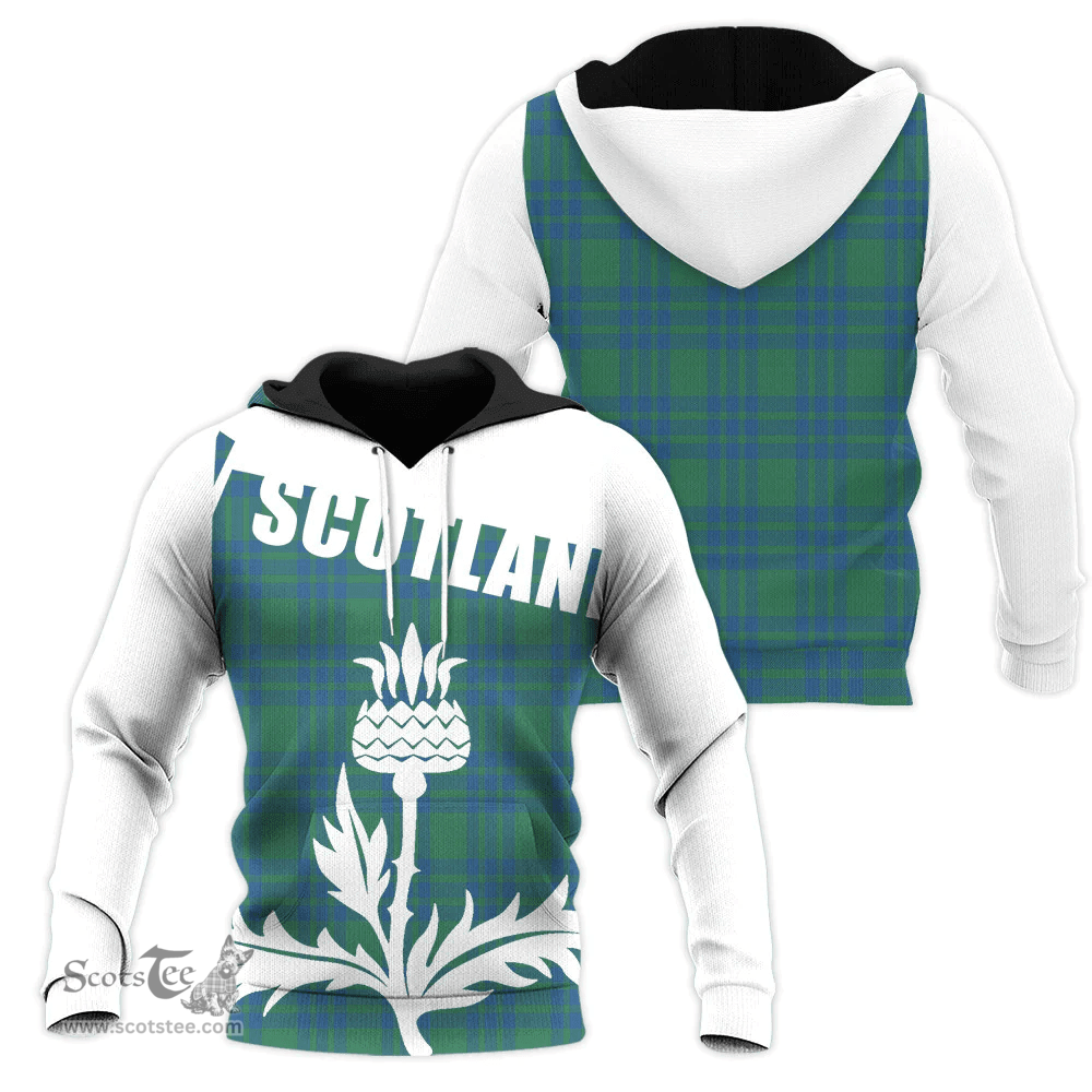 Montgomery Ancient Clan Tartan Hoodie - Scottish Thistle Style