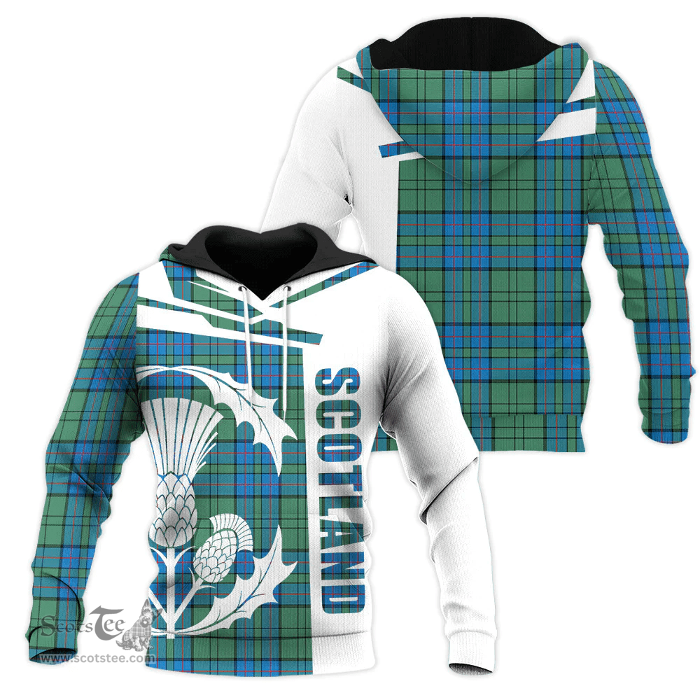 Lockhart Clan Tartan Hoodie - Scottish Thistle Style