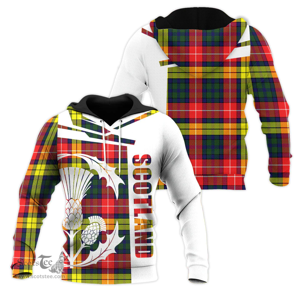 Dewar Clan Tartan Hoodie - Scottish Thistle Style