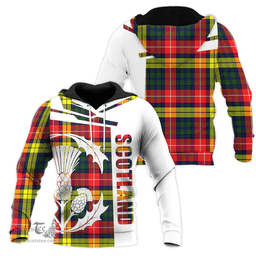 Dewar Clan Tartan Hoodie - Scottish Thistle Style