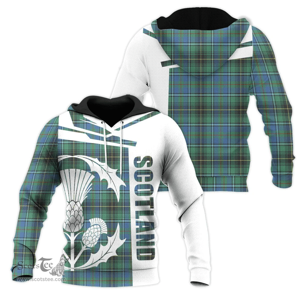 MacInnes Ancient Clan Tartan Hoodie - Scottish Thistle Style