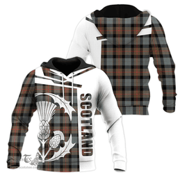 Gunn Weathered Clan Tartan Hoodie - Scottish Thistle Style