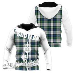 Gordon Dress Ancient Clan Tartan Hoodie - Scottish Thistle Style