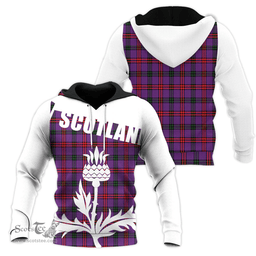 Montgomery Modern Clan Tartan Hoodie - Scottish Thistle Style