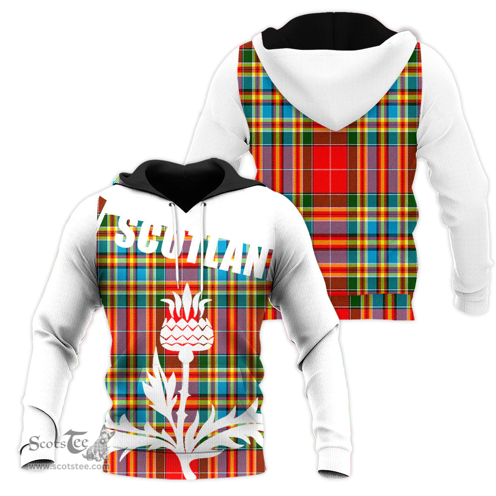 Chattan Clan Tartan Hoodie - Scottish Thistle Style