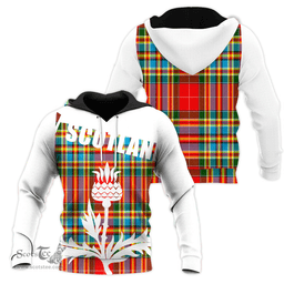 Chattan Clan Tartan Hoodie - Scottish Thistle Style