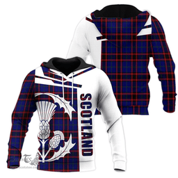 Home Modern Clan Tartan Hoodie - Scottish Thistle Style
