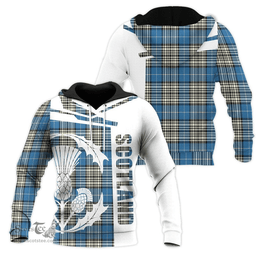 Napier Ancient Clan Tartan Hoodie - Scottish Thistle Style