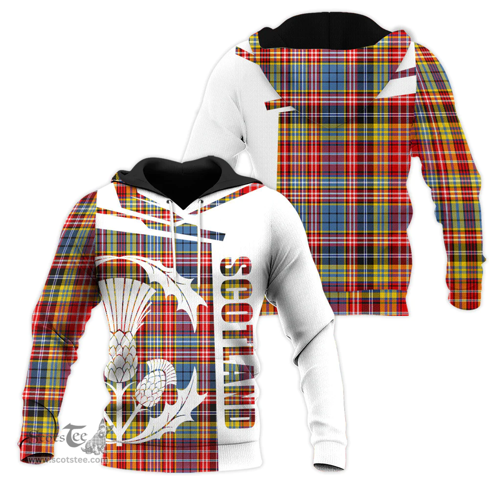 Ogilvie Of Airlie Ancient Clan Tartan Hoodie - Scottish Thistle Style