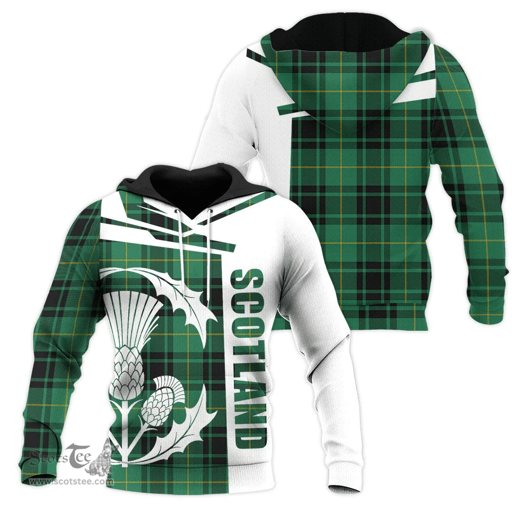MacArthur Ancient Clan Tartan Hoodie - Scottish Thistle Style