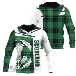 MacArthur Ancient Clan Tartan Hoodie - Scottish Thistle Style