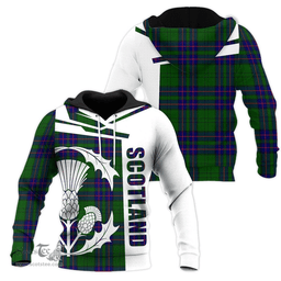 Lockhart Modern Clan Tartan Hoodie - Scottish Thistle Style