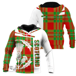 Grierson Clan Tartan Hoodie - Scottish Thistle Style